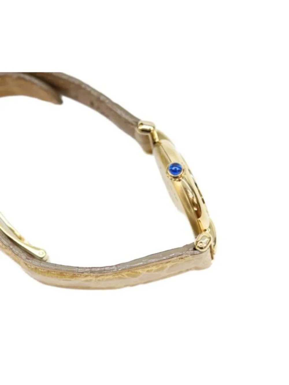Cartier 925 Must Colise Vermeil SM Gold Dial Quartz Leather
